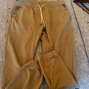 Howler Brothers Tan Joggers with Patterned Pockets